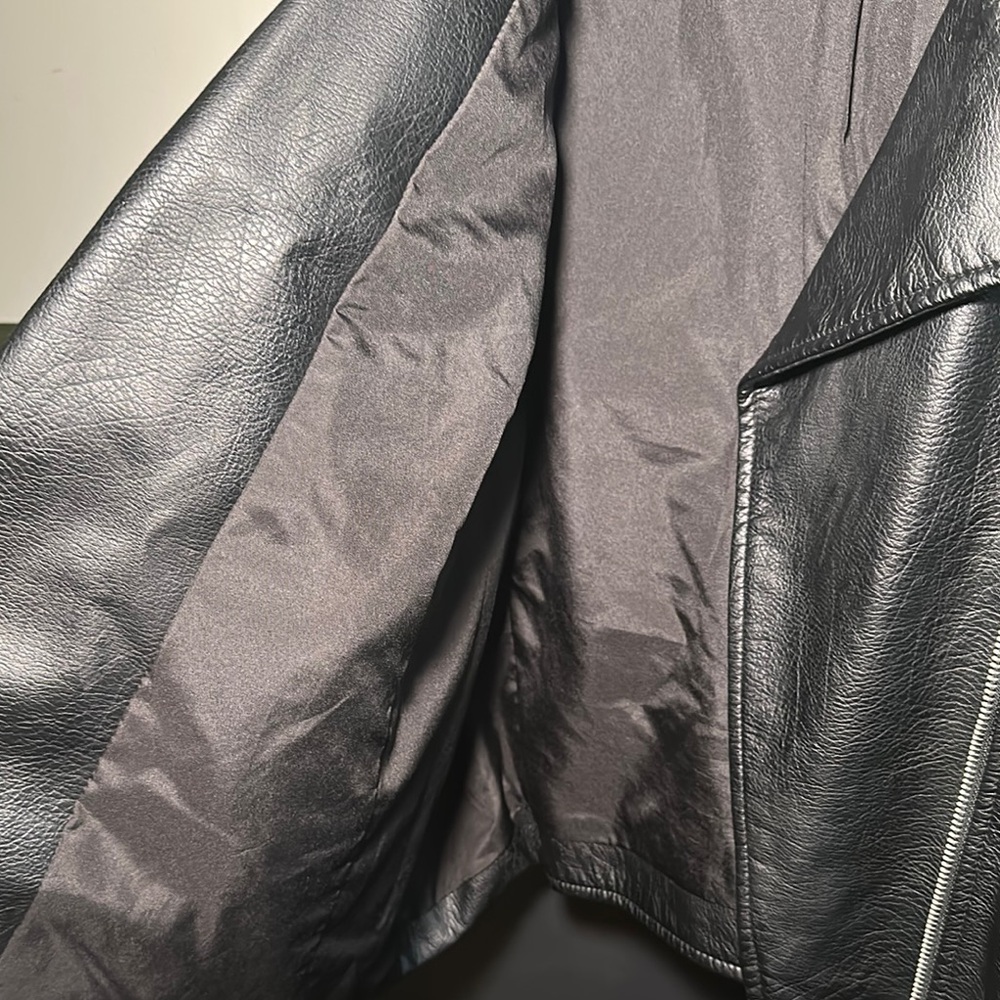 Women’s Black Faux Leather Jacket - Picture 6 of 8